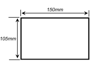 写真やイラストの場合は、横150mm縦105mm